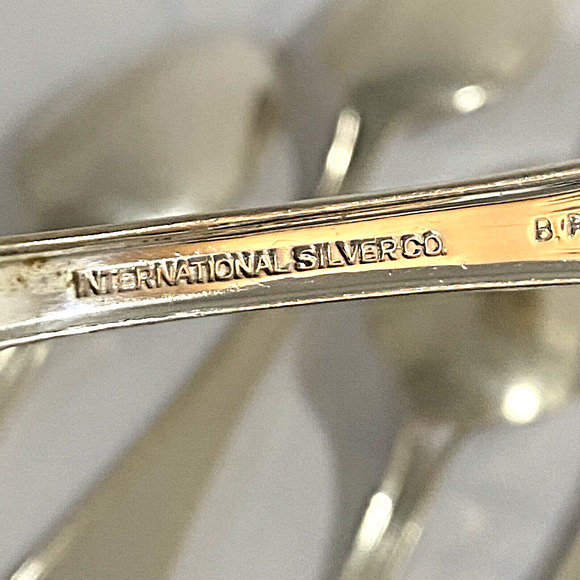 Vintage Silverplate teaspoons matching set of 8 International Silver MN & Co - Picture 5 of 8